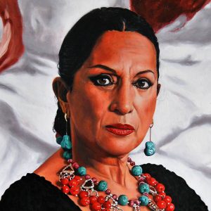 Detalle Obra Lola Flores - Serie Musas - Artista pintor Antonio Morales Prats