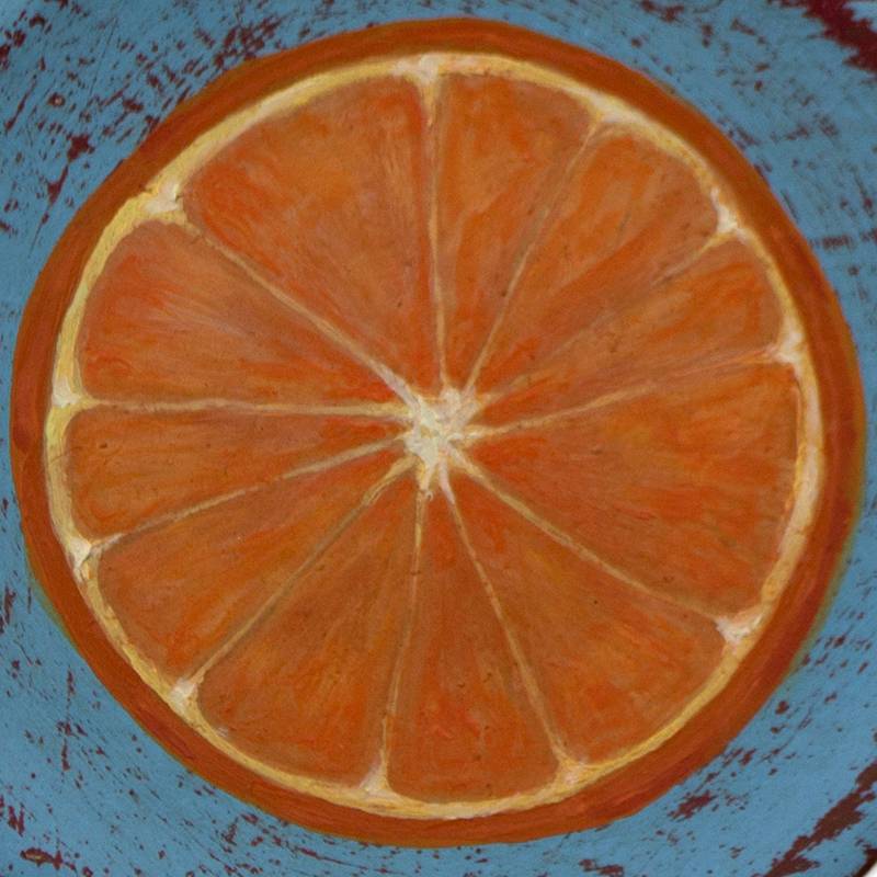 Detalle Obra Media naranja - Serie Cocina de Autor - Artista pintor Antonio Morales Prats