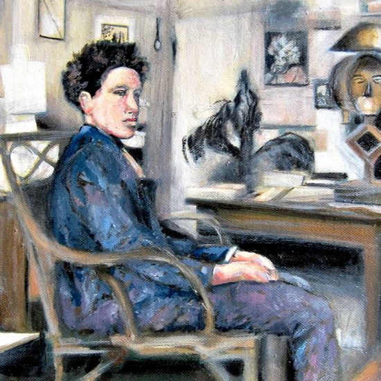 Detalle Estudio Alberto Giacometti - Serie Artistudios - Artista pintor Antonio Morales Prats