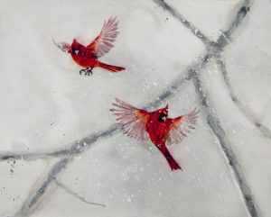Obra Cardinalis cardinalis - Serie Colorzoo - Artista Antonio Morales Prats