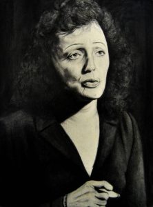 Obra Retrato Edith Piaf - Serie Musas - Artista pintor Antonio Morales Prats